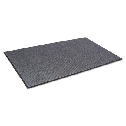Needle-Rib Wiper/Scraper Mat, Rectangular, Gray Ribbed Surface, 36" x 60"