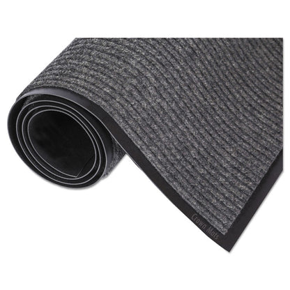 Needle-Rib Wiper/Scraper Mat, Rectangular, Gray Ribbed Surface, 36" x 60"