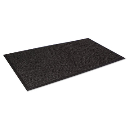 Super-Soaker Wiper/Scraper Mat with Gripper Bottom, Rectangular, Charcoal Gray Loop Pile Surface, 36" x 10 ft