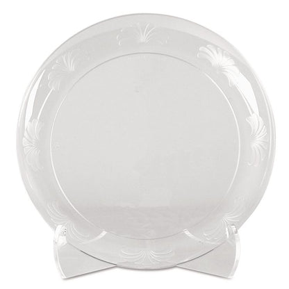 Designerware Plates, Plastic, 6" dia, Clear, 10/Pack, 18 Packs/Carton