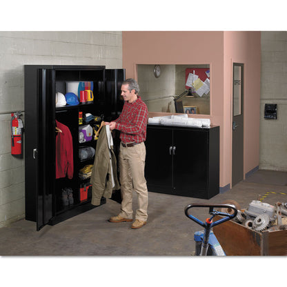 Jumbo Combination Steel Storage Cabinet, 48w x 24d x 78h, Light Gray
