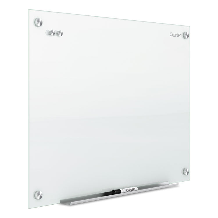 Infinity Magnetic Glass Marker Board, 48" x 36", White Surface