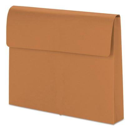 Expanding Wallet with Hook and Loop Closure, 2" Expansion, 1 Section, Hook/Loop Closure, Letter Size, Redrope