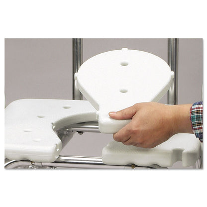 Heavy-Duty Sliding Transfer Bench with Cut-Out Seat, 19w x 15d x 19 to 23h, 400 lbs Capacity