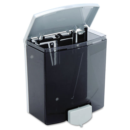 Surface-Mounted Liquid Soap Dispenser, 40 oz, 5.81 x 3.31 x 6.88, Black/Gray