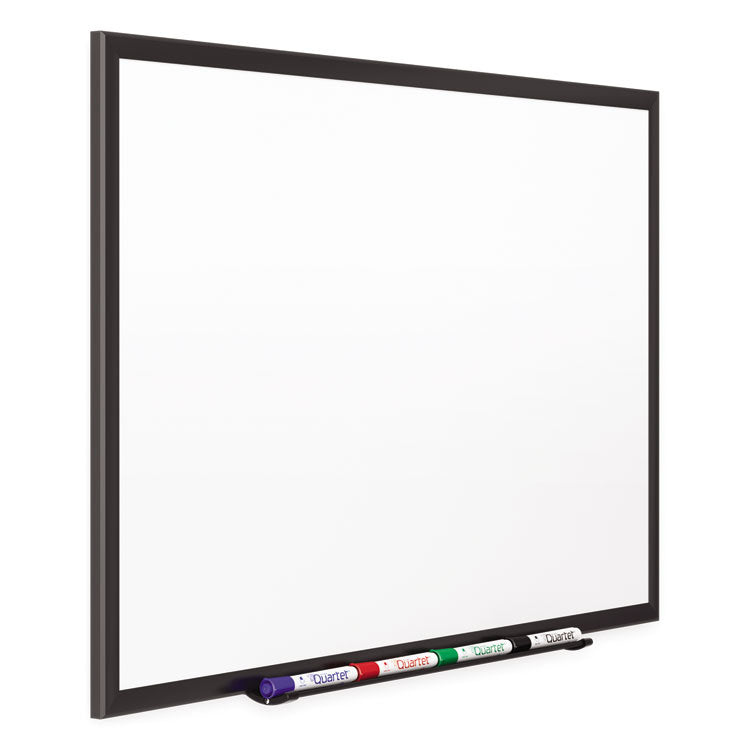 Classic Series Porcelain Magnetic Dry Erase Board, 72" x 48", White Surface, Black Aluminum Frame