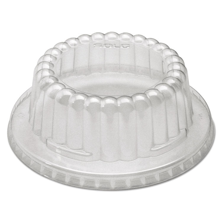 Flat-Top Dome PET Plastic Lids, For 12 oz Containers, 4.34" Diameter x 1.5" h, Clear, 1,000/Carton