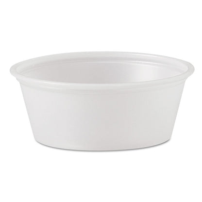 Polystyrene Portion Cups, 1.5 oz, Plastic, Translucent, 2,500/Carton