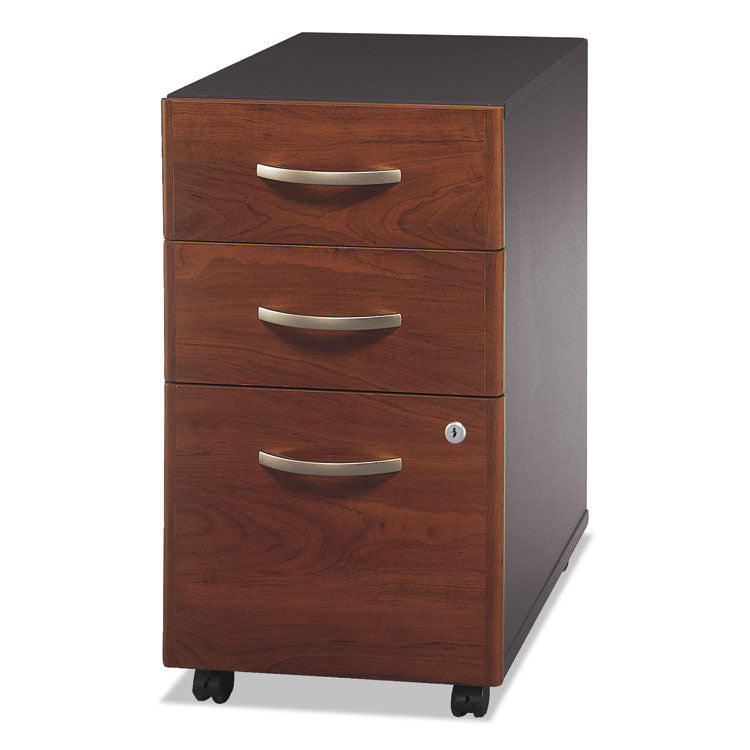 Series C Mobile Pedestal File, Left/Right, 3-Drawer: Box/Box/File, Legal/Letter/A4/A5, Cherry/Gray, 15.75" x 20.25" x 27.88"