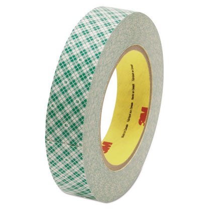Double-Coated Tissue Tape, 3" Core, 1" x 36 yds, White