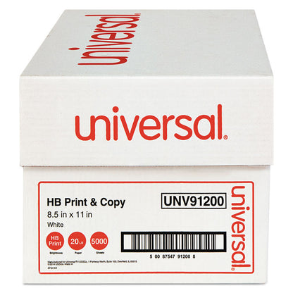 High-Bright Multipurpose Paper, 20 lb Bond Weight, 8.5 x 11, White, 500 Sheets/Ream, 10 Reams/Carton