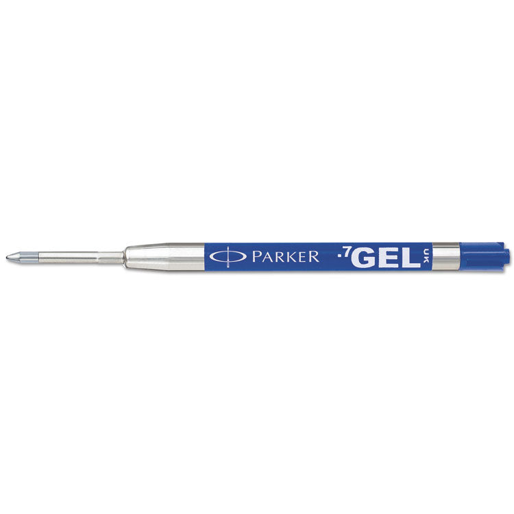 Refill for Parker Retractable Gel Ink Roller Ball Pens, Medium Conical Tip, Blue Ink, 2/Pack