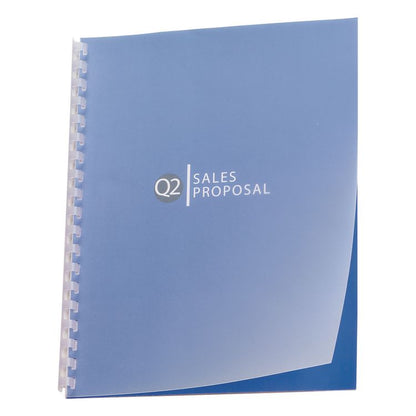 Design View Poly Presentation Covers for Binding Systems, Plastic, Square Corners, 11 x 8.5, Frost, 25/Pack