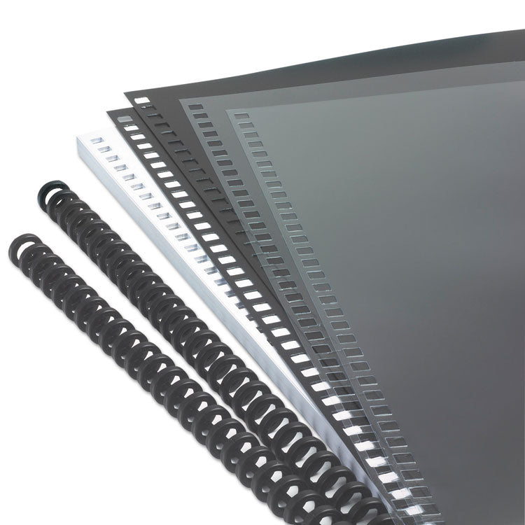 Instant Report Kits, 0.31" Capacity, For 11 x 8.5 Sheets, Clear/Black Covers, Black Spine, 2 Kits/Pack