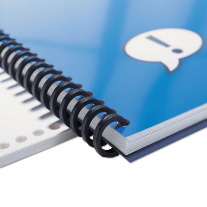 ProClick Easy Edit Spines for 11 x 8.5 Documents, 32 Rings, 0.31" (45-Sheet) Capacity, Black, 100/Box