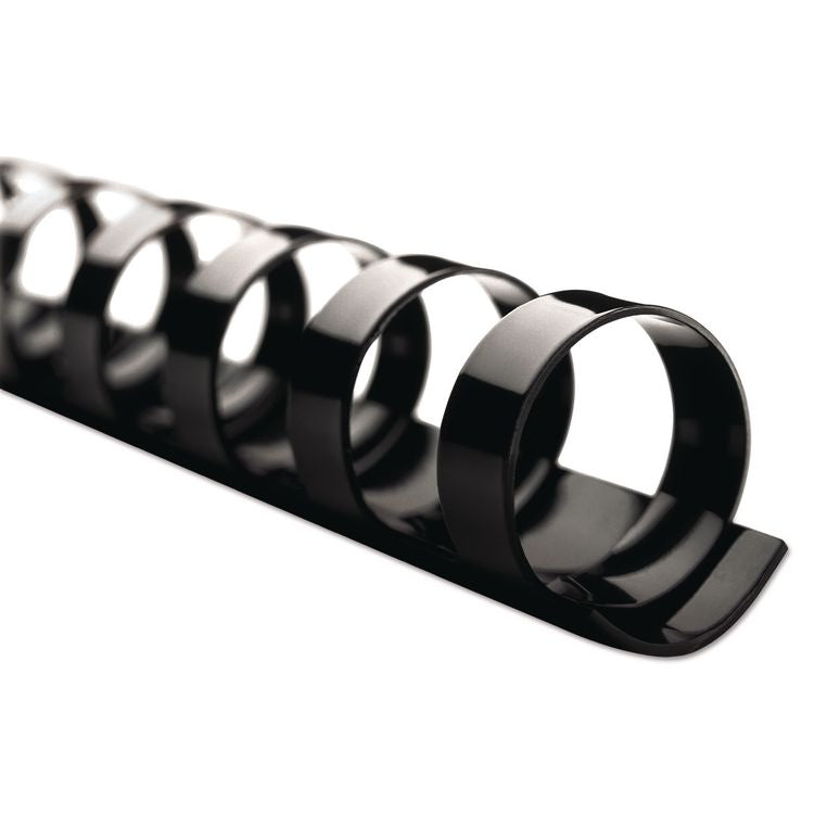 CombBind Standard Spines for 11 x 8.5 Documents, 19 Rings, 0.5" (90-Sheet) Capacity, Black, 100/Box