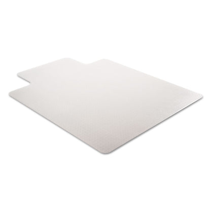SuperMat Frequent Use Chair Mat for Medium Pile Carpeted Floors, Rectangular with Wide Lip, 45" x 53", Clear, Ships Flat