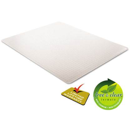 RollaMat Frequent Use Chair Mat for Medium Pile Carpeted Floors, Rectangular, Beveled Edges, 46" x 60", Clear, Ships Flat