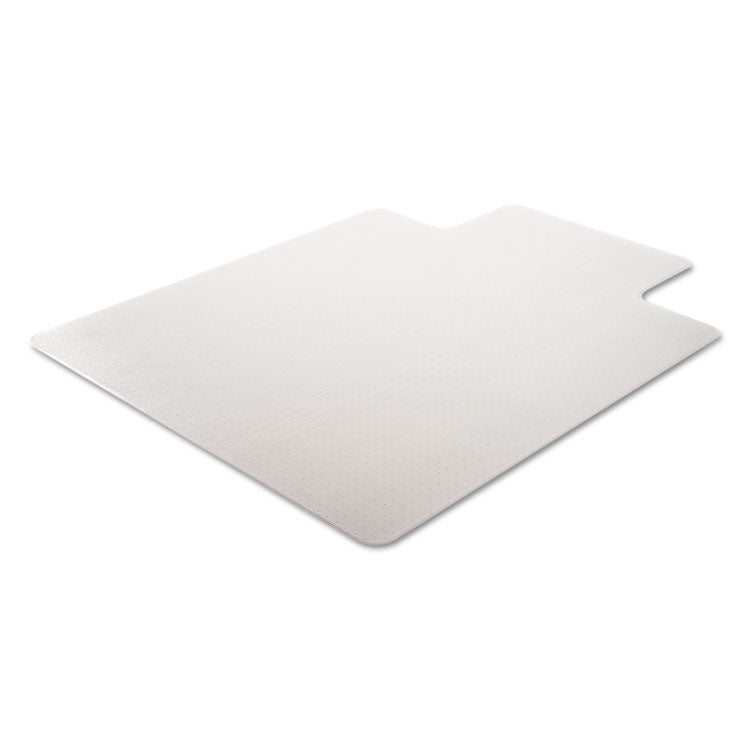 SuperMat Frequent Use Chair Mat for Medium Pile Carpeted Floors, Rectangular with Wide Lip, 45" x 53", Clear, Ships Flat