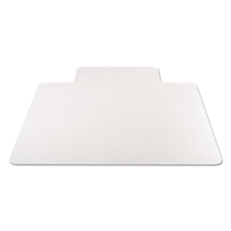 EconoMat Occasional Use Chair Mat for Flat Pile Carpeted Floors, Rectangular with Lip, 36" x 48", Clear, Ships Flat