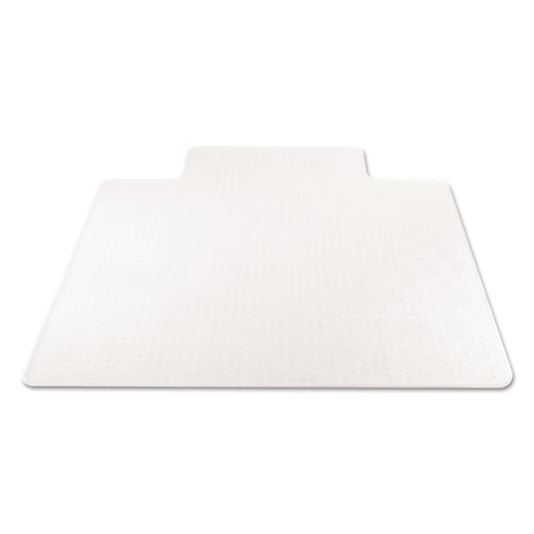 SuperMat Frequent Use Chair Mat for Medium Pile Carpeted Floors, Rectangular with Wide Lip, 45" x 53", Clear, Ships Flat