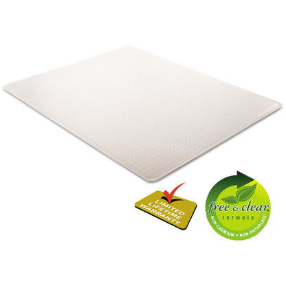 SuperMat Frequent Use Chair Mat for Medium Pile Carpeted Floors, Rectangular, Beveled Edges, 45" x 53", Clear