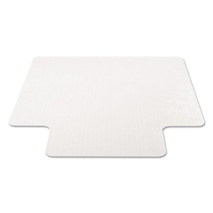 EconoMat Occasional Use Chair Mat for Flat Pile Carpeted Floors, Rectangular with Lip, 36" x 48", Clear, Ships Flat