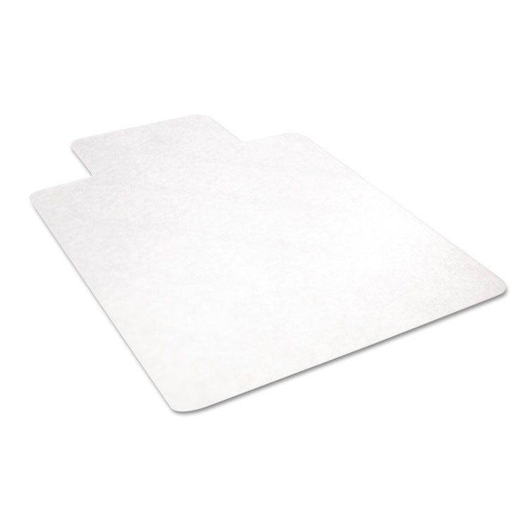 EconoMat Non-Studded All Day Use Chair Mat for Hard Floors, Rectangular with Wide Lip, 45" x 53", Clear, Ships Flat