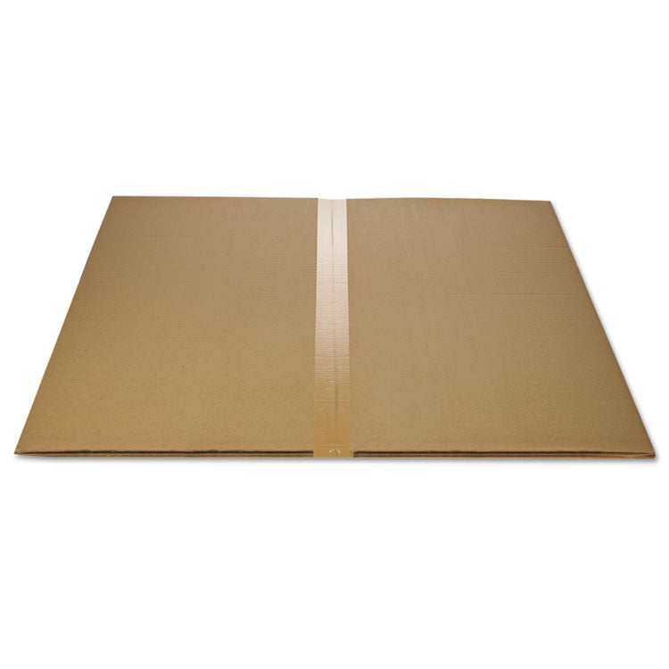 EconoMat Non-Studded All Day Use Chair Mat for Hard Floors, Rectangular with Lip, 36" x 48", Clear, Ships Flat