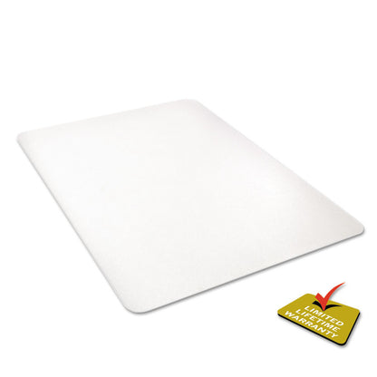Clear All Day Use Chair Mat for Hard Floors, Rectangular, Straight Edges, 45" x 53", Clear