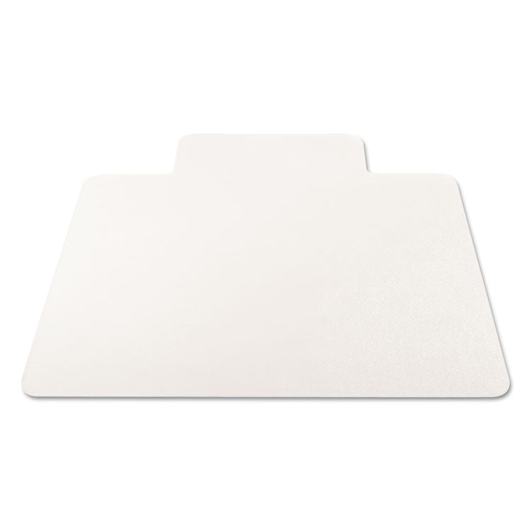 EconoMat Non-Studded All Day Use Chair Mat for Hard Floors, Rectangular with Wide Lip, 45" x 53", Clear, Ships Flat
