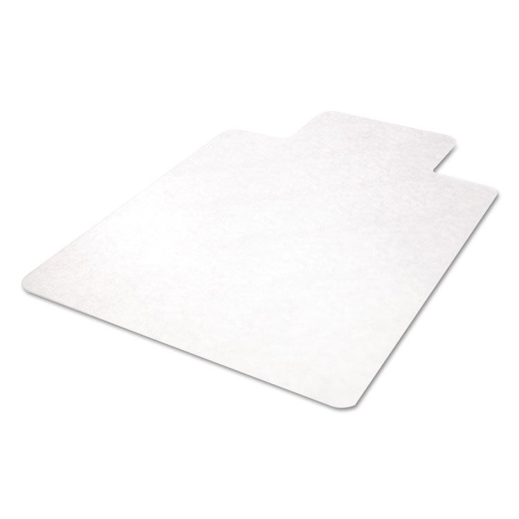 EconoMat Non-Studded All Day Use Chair Mat for Hard Floors, Rectangular with Lip, 36" x 48", Clear, Ships Flat