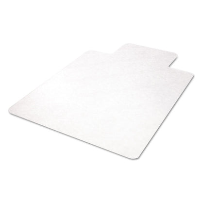 EconoMat Non-Studded All Day Use Chair Mat for Hard Floors, Rectangular with Lip, 36" x 48", Clear, Ships Flat