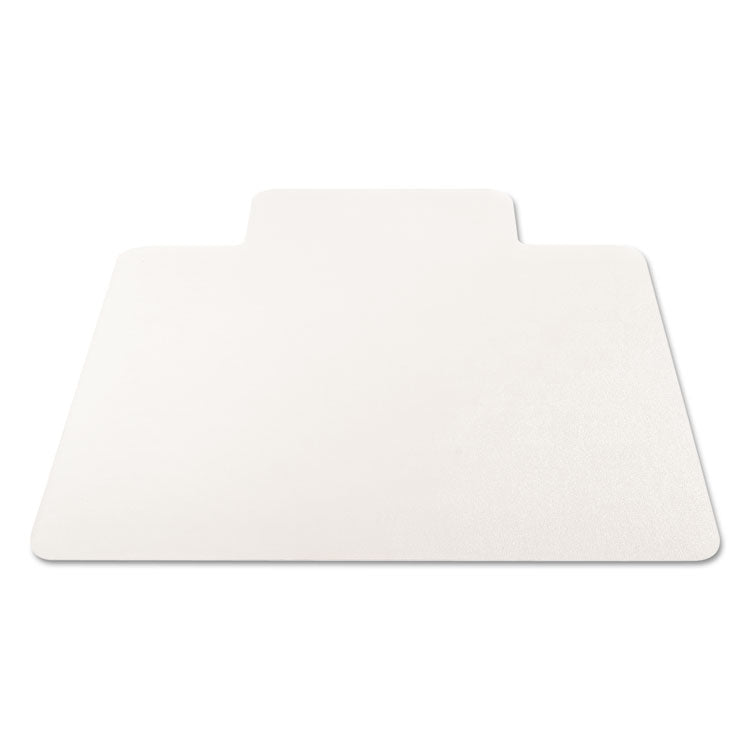 EconoMat Non-Studded All Day Use Chair Mat for Hard Floors, Rectangular with Lip, 36" x 48", Clear, Ships Flat