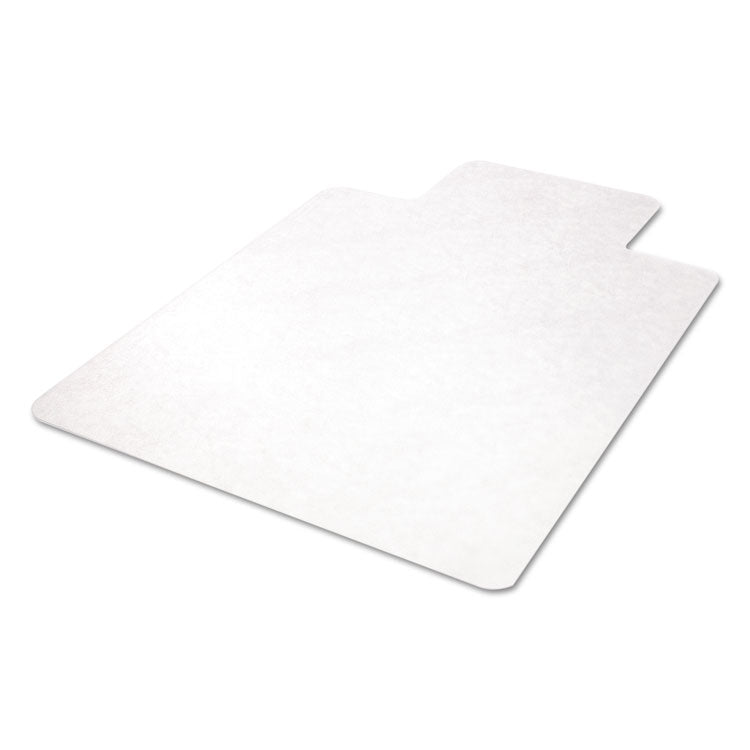 EconoMat Non-Studded All Day Use Chair Mat for Hard Floors, Rectangular with Wide Lip, 45" x 53", Clear, Ships Flat