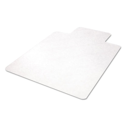 EconoMat Non-Studded All Day Use Chair Mat for Hard Floors, Rectangular with Wide Lip, 45" x 53", Clear, Ships Flat