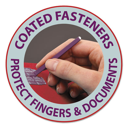End Tab Pressboard Classification Folders, Expands 2", 2 Dividers, 6 SafeSHIELD Fasteners, Letter Size, Bright Red, 10/Box