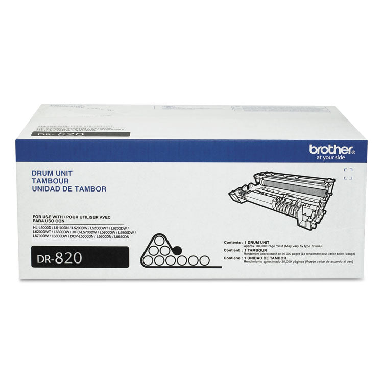 DR820 Drum Unit, 50,000 Page Yield, Black