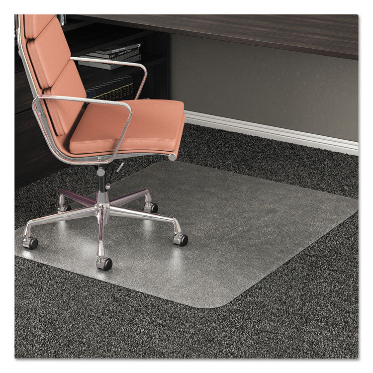 RollaMat Frequent Use Chair Mat for Medium Pile Carpeted Floors, Rectangular, Beveled Edges, 46" x 60", Clear, Ships Flat