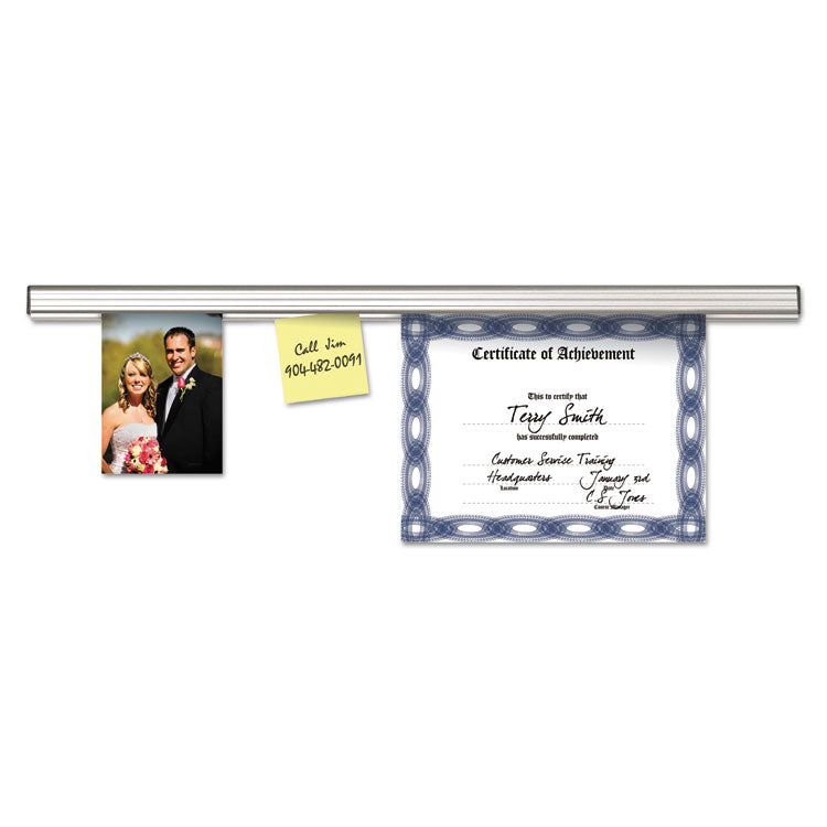 Grip-A-Strip Display Rails, 1.5" x 48", Satin Aluminum