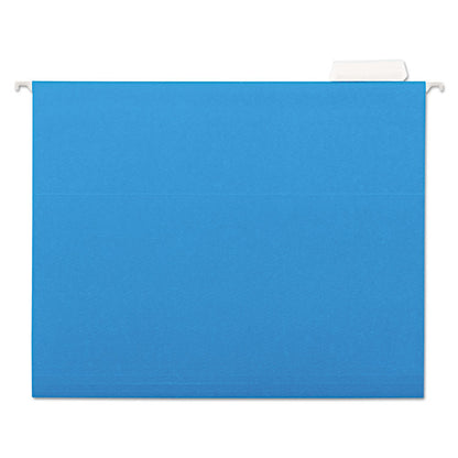 7530013649499, SKILCRAFT Hanging File Folder, Letter Size, 1/5-Cut Tabs, Blue, 25/Box
