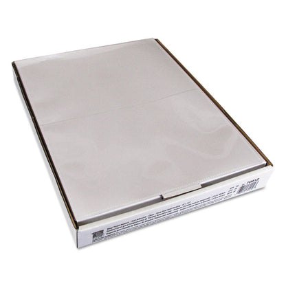 Self-Adhesive Poly Shop Ticket Holders, Super Heavy-Duty, Top Load 9 x 12 Insert, Clear Front, 50/Box