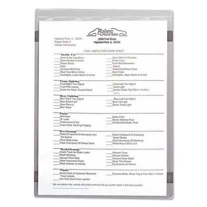 Magnetic Shop Ticket Holders, Super Heavy-Duty, Top Load 8.5 x 11 Insert, Clear Front, 15/Box