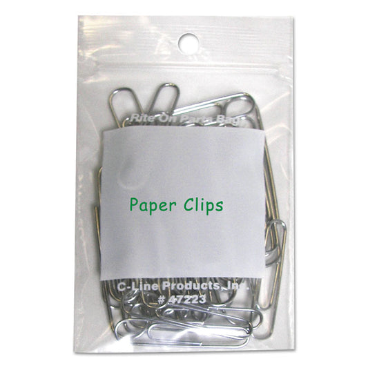 Write-On Poly Bags, 2 mil, 2" x 3", Clear, 1,000/Carton
