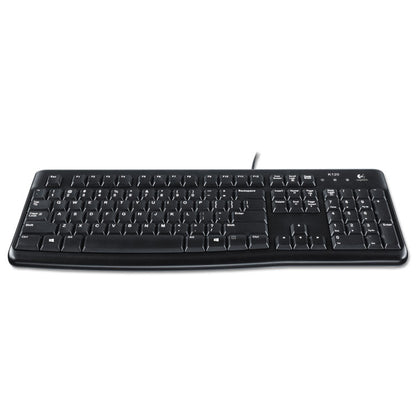 K120 Ergonomic Desktop Wired Keyboard, USB, Black