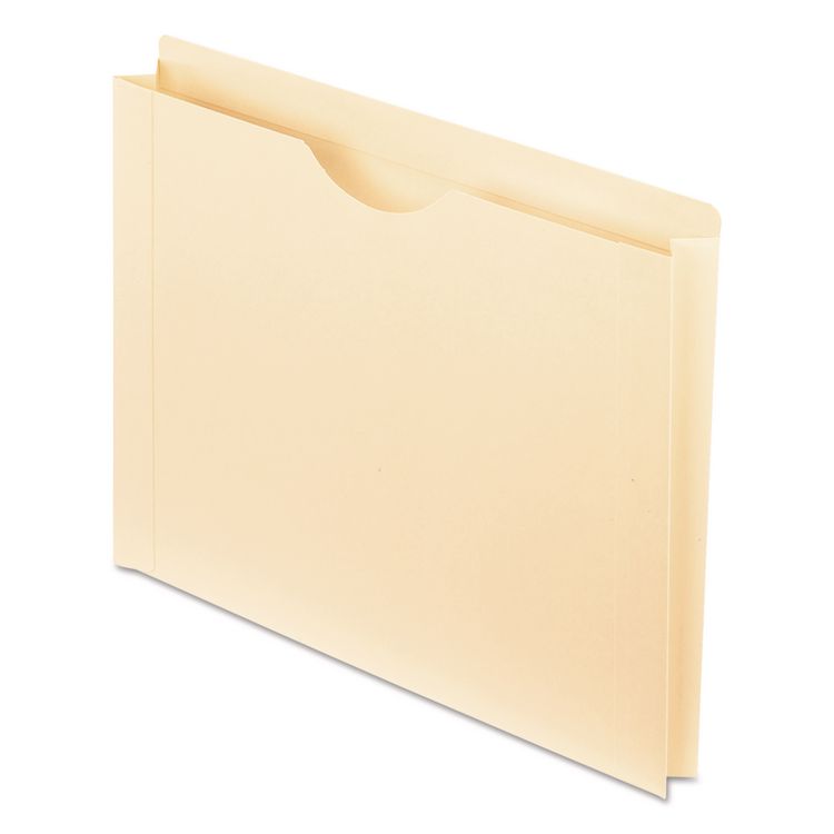 Manila Reinforced File Jackets, 2 Ply Straight Tab, Letter-Size, Manila, 50/Box