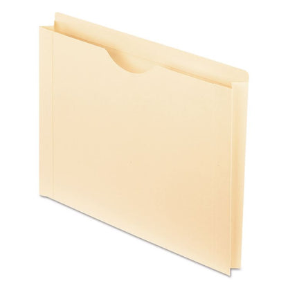 Manila Reinforced File Jackets, 2 Ply Straight Tab, Letter-Size, Manila, 50/Box