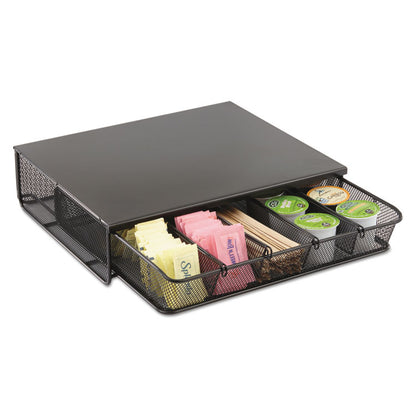 Onyx One Drawer Hospitality Organizer, 5 Compartments, 12.5 x 11.25 x 3.25, Black