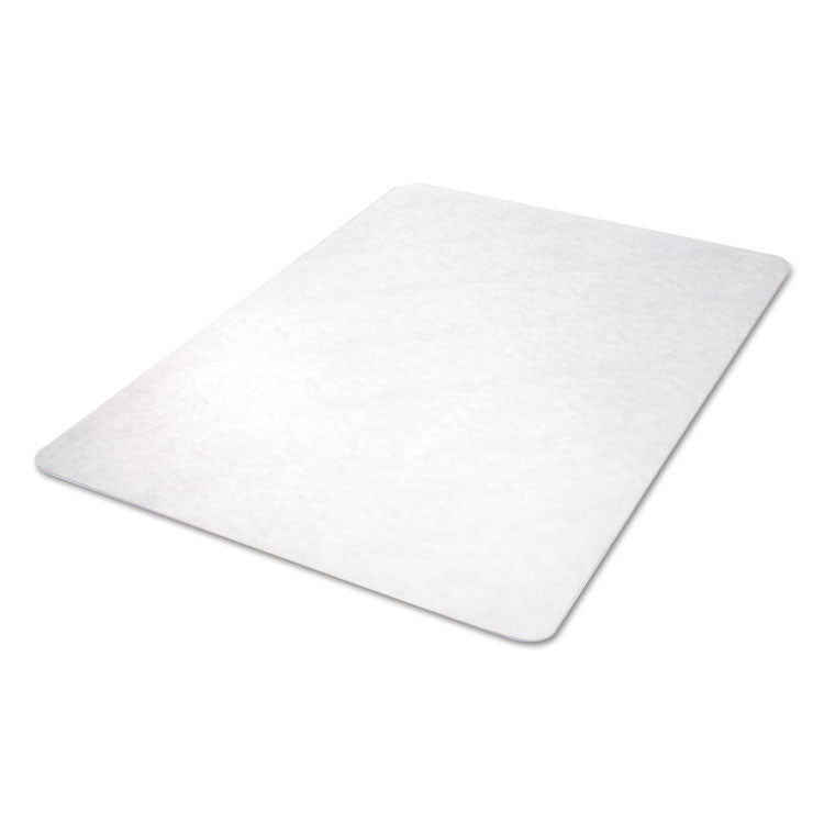 EconoMat Non-Studded All Day Use Chair Mat for Hard Floors, Rectangular, 45" x 53", Clear, Ships Rolled