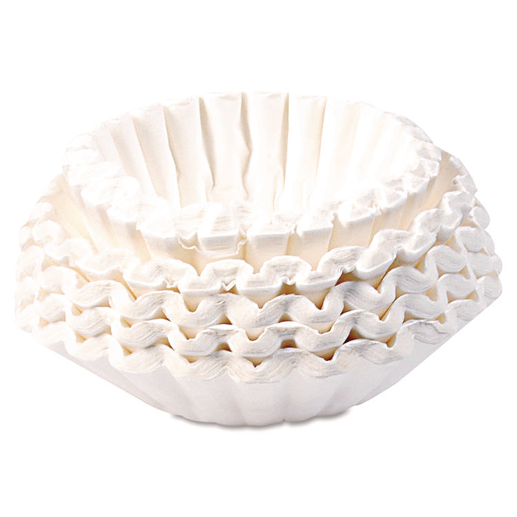 Commercial Coffee Filters, 10 gal Urn Style, Flat Bottom, 25/Cluster, 10 Clusters/Carton